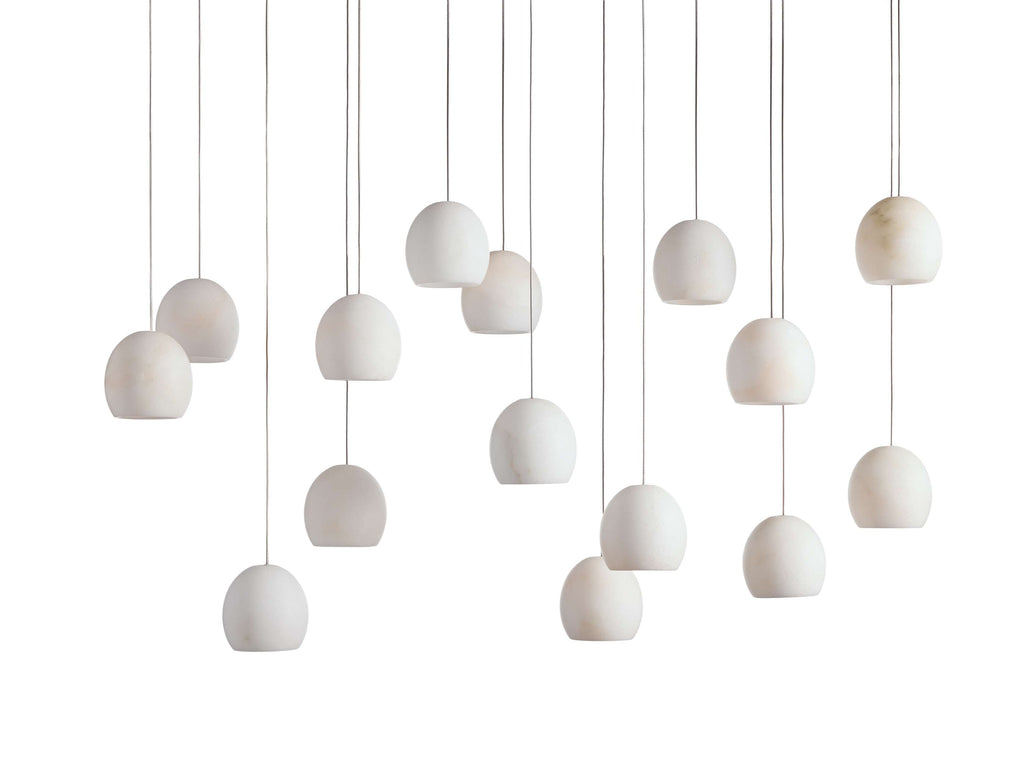 Arica Alabaster Rectangular Chandelier