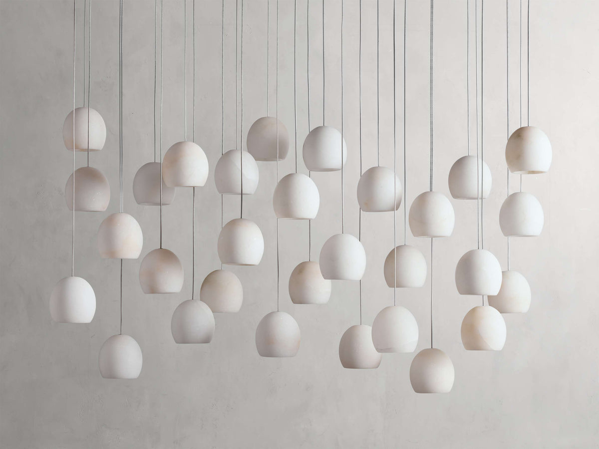 Arica Alabaster Rectangular Chandelier