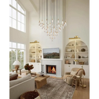 Solitaire Round Crystal Chandelier 17"/24"/36"/58"