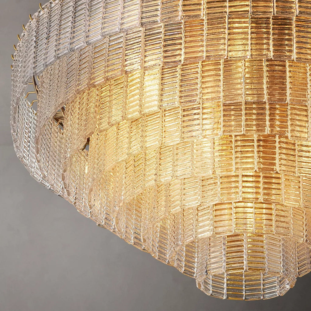Sirene Clear/Smoke Glass Round Chandelier 52"