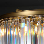 1920s Odeon Crystal Round Chandelier 32"/43"
