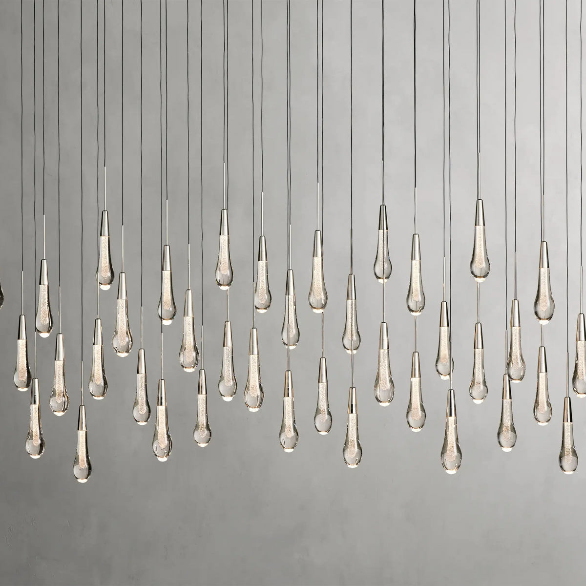 Solitaire Linear Crystal Chandelier 37"/50"/70"/87"/120"