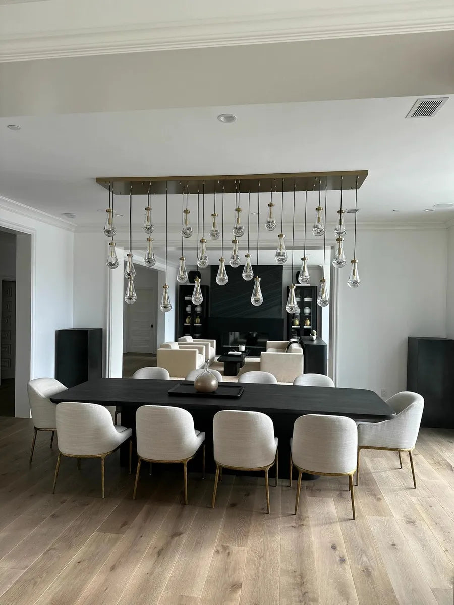 Rain Linear Modern Dining Room Chandelier Light 72"