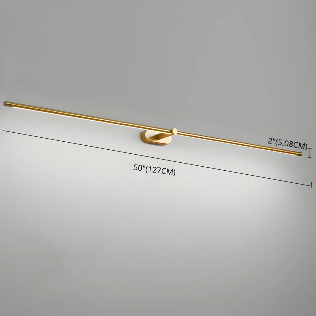 Modern Minimalist Linear Brass Wall Lamp Picture Light