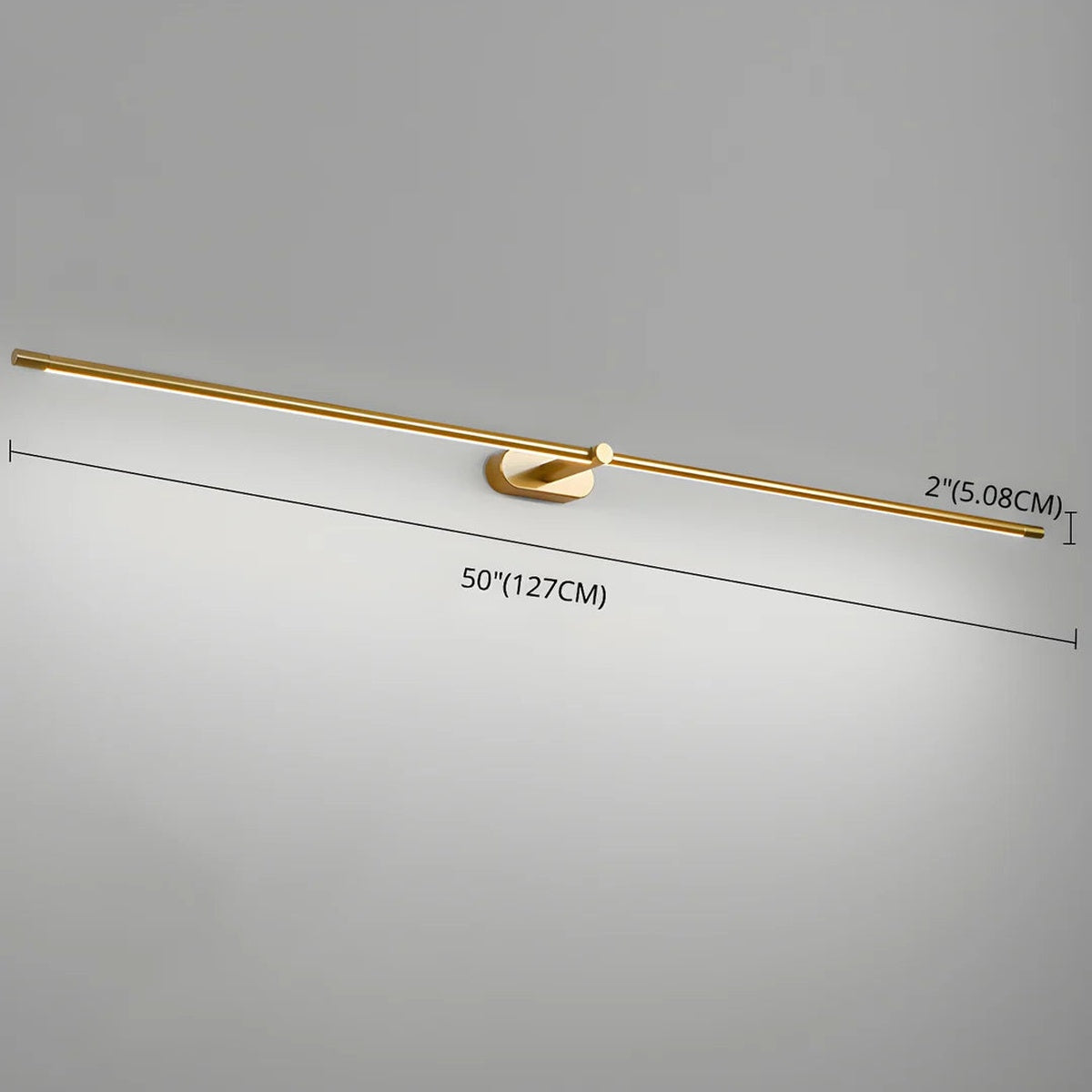 Modern Minimalist Linear Brass Wall Lamp Picture Light
