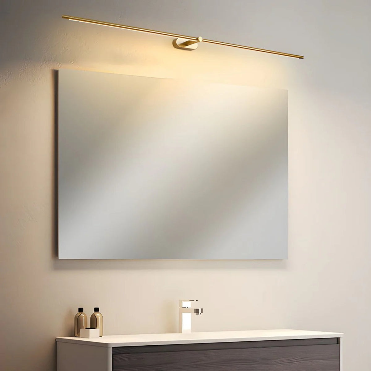 Modern Minimalist Linear Brass Wall Lamp Picture Light