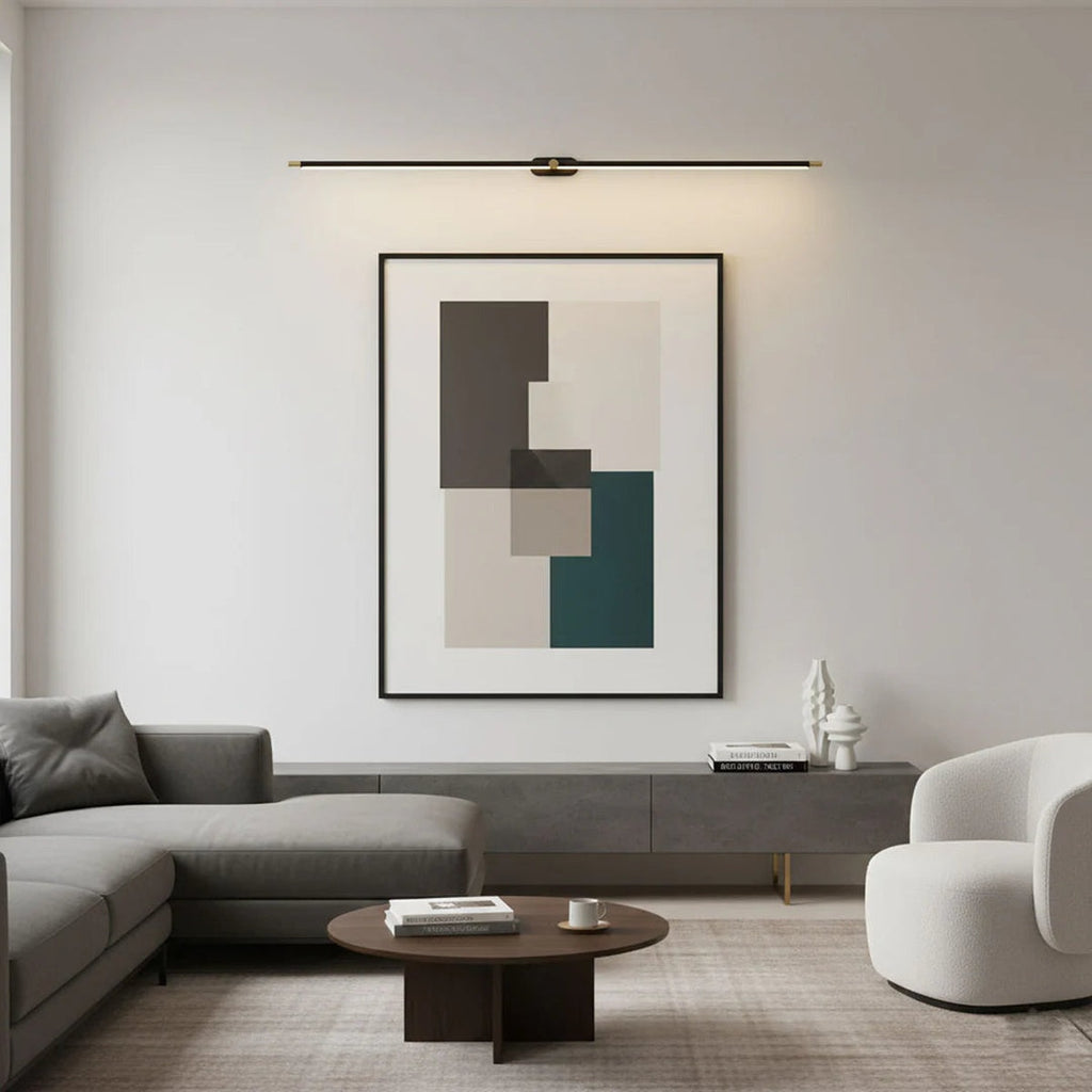 Modern Minimalist Linear Brass Wall Lamp Picture Light