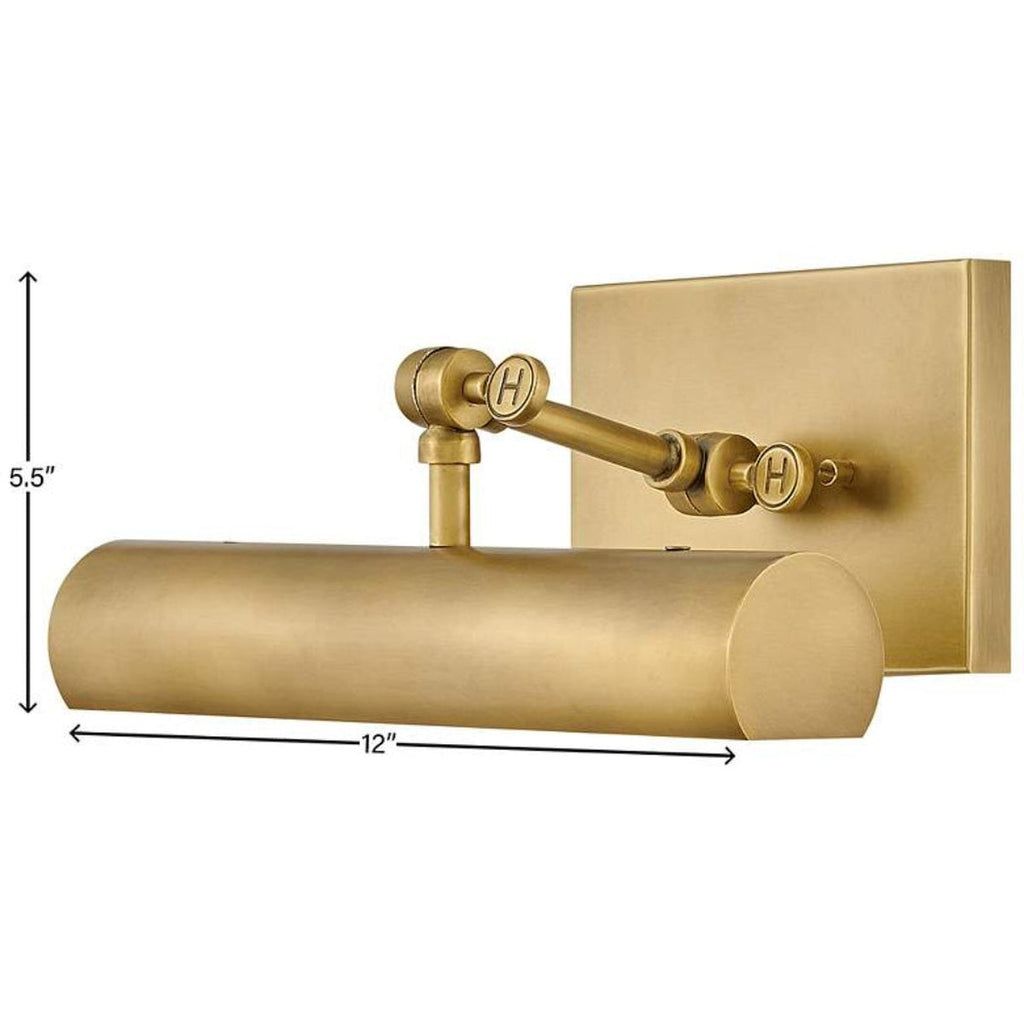 Hinkley Stokes Modern Brass Plug-In Accent Light Picture Light 12"
