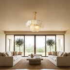 Modern Alabaster Multi-Layer Chandelier