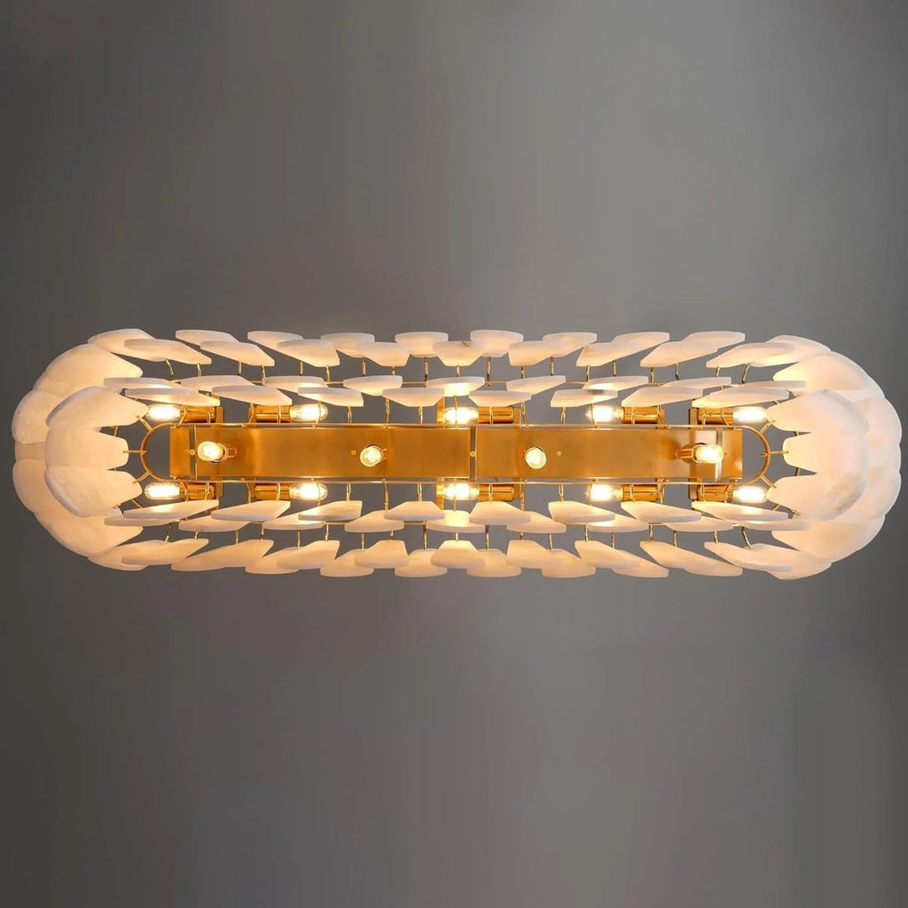 Modern Alabaster Rectangle Chandelier