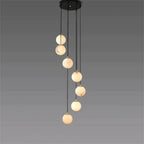 Modern Alabaster Global Staircase Chandelier
