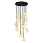 Modern Alabaster Global Staircase Chandelier