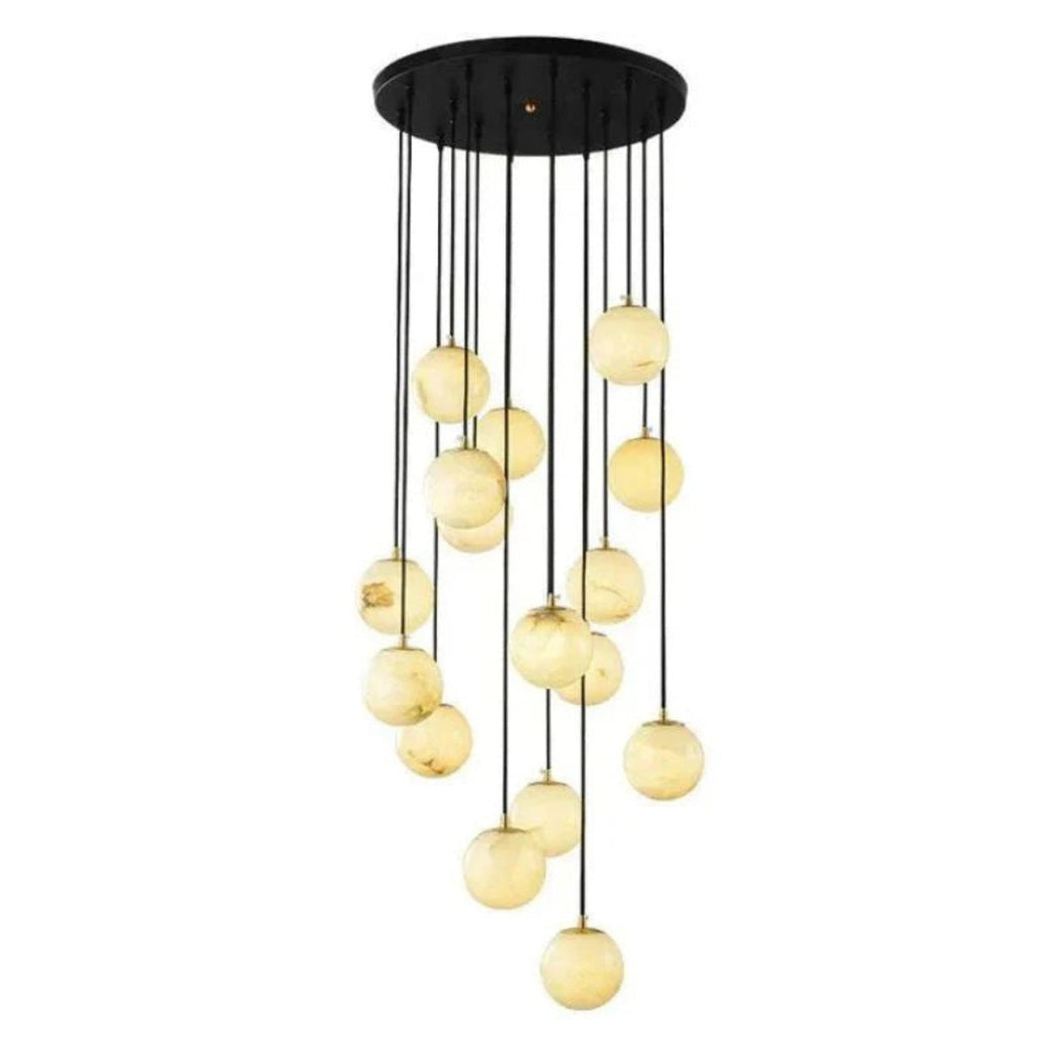Modern Alabaster Global Staircase Chandelier
