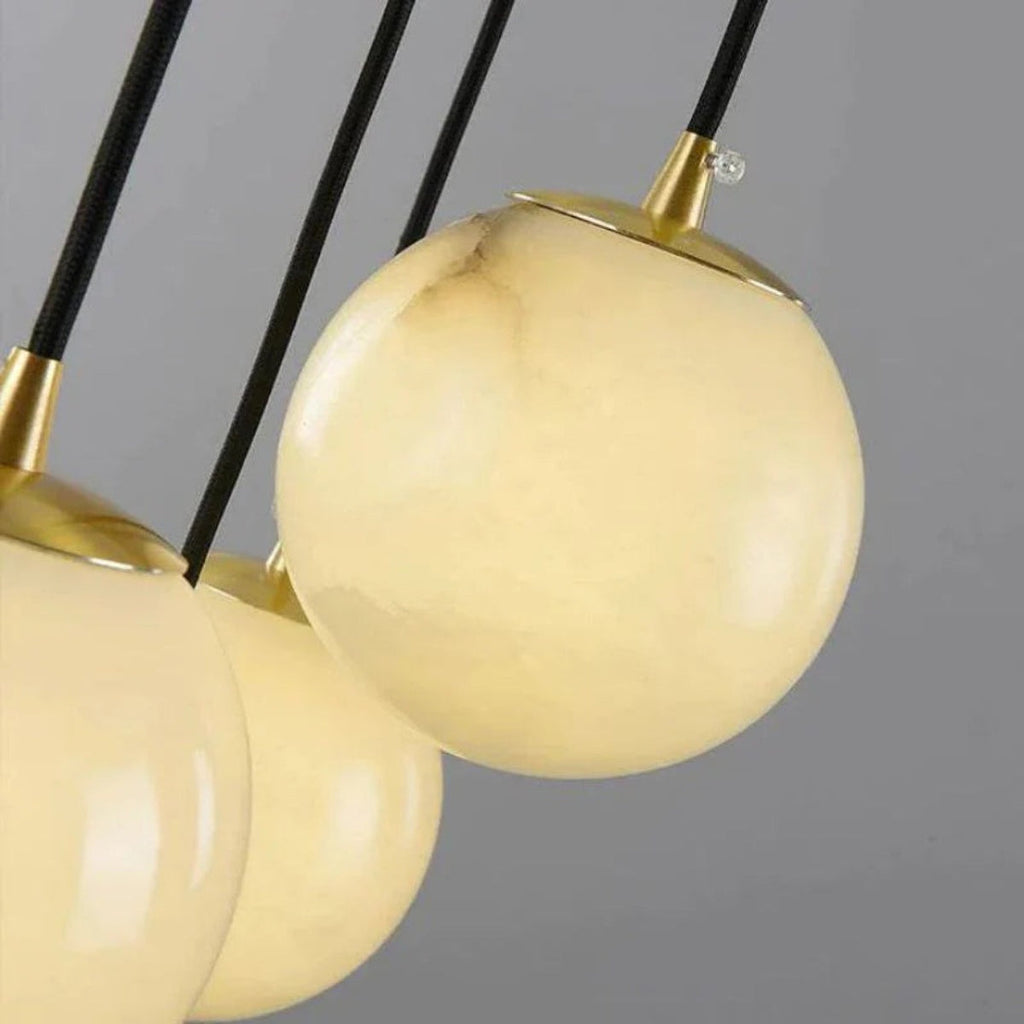 Modern Alabaster Global Staircase Chandelier