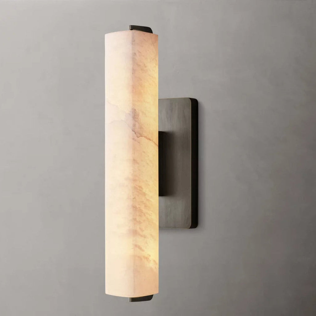 Audubon Alabaster Single Sconce 15"/19"/25"