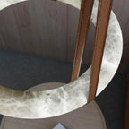 Modern Halo Ring Alabaster Chandelier
