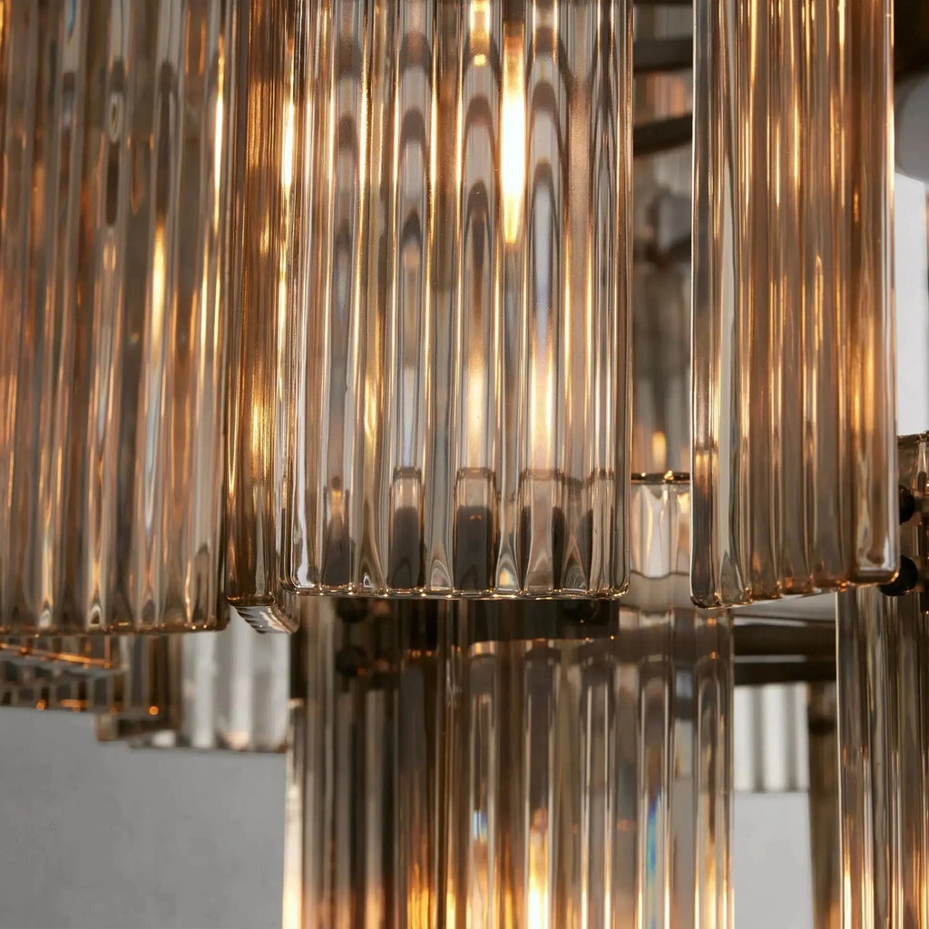 Delsa Modern Somke Round Chandelier 48"