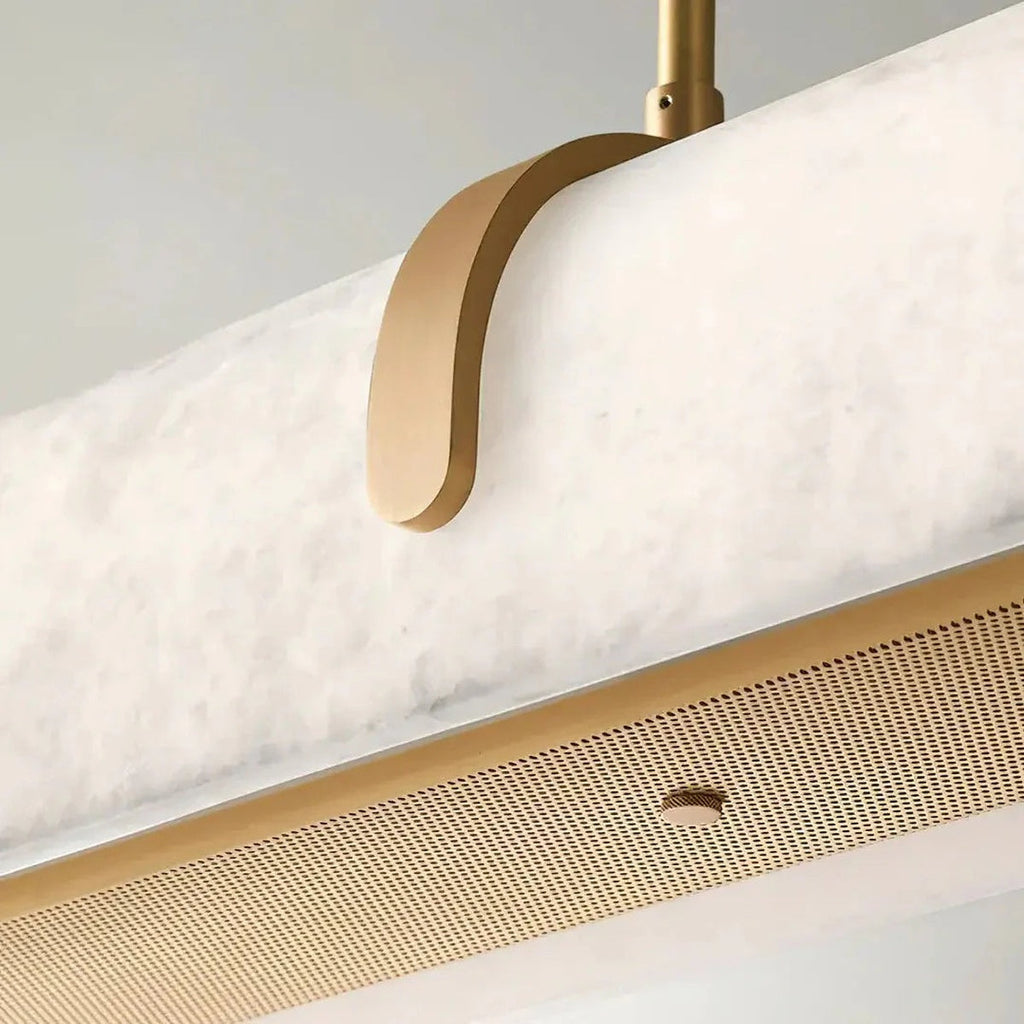 Modern Lamps Linear Alabaster Chandelier
