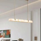 Modern Lamps Linear Alabaster Chandelier