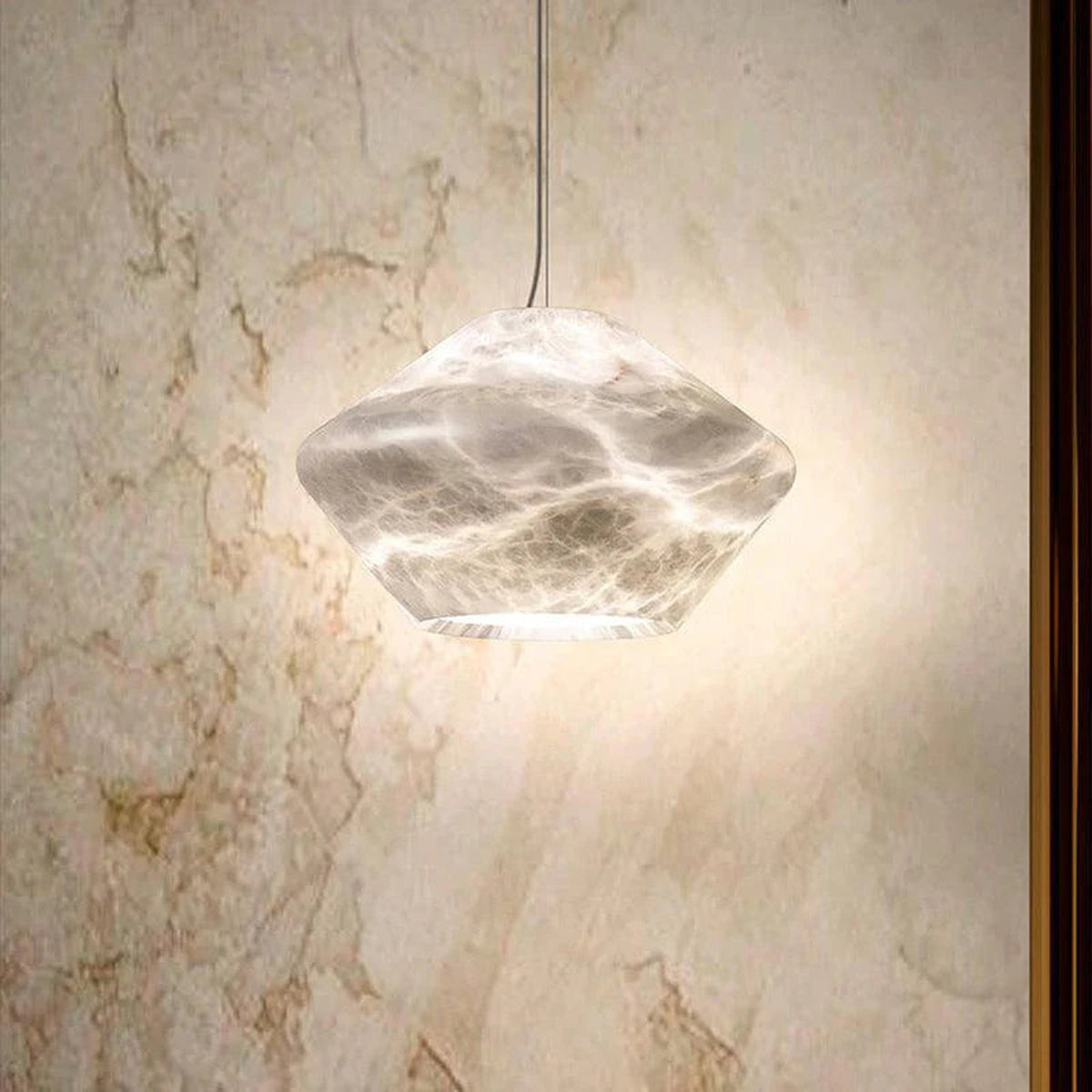 Decorative Modern Alabaster Bedside Pendant Light