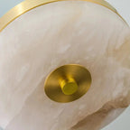 Modern Alabaster Round Pendant Light