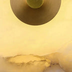 Modern Alabaster Round Pendant Light