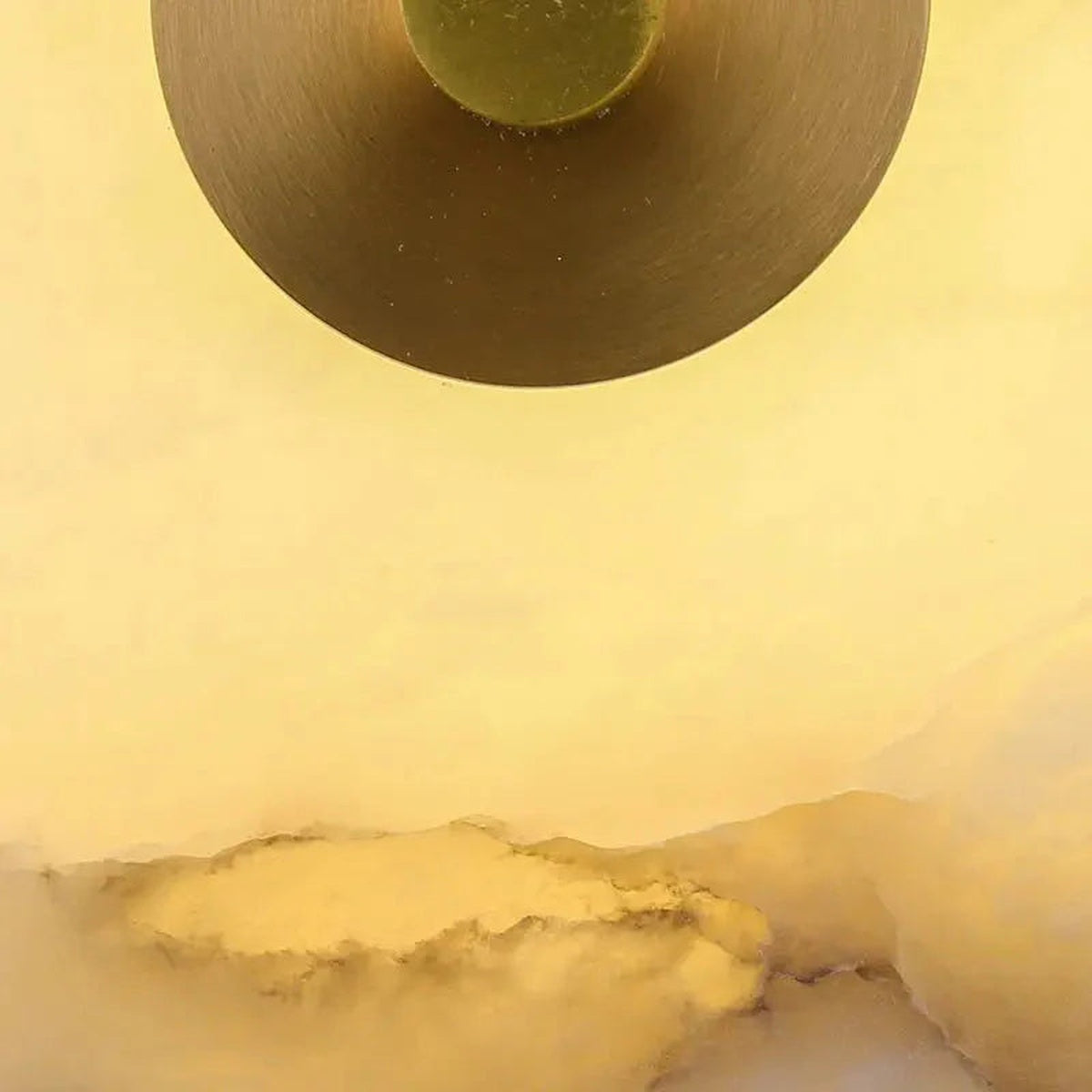 Modern Alabaster Round Pendant Light
