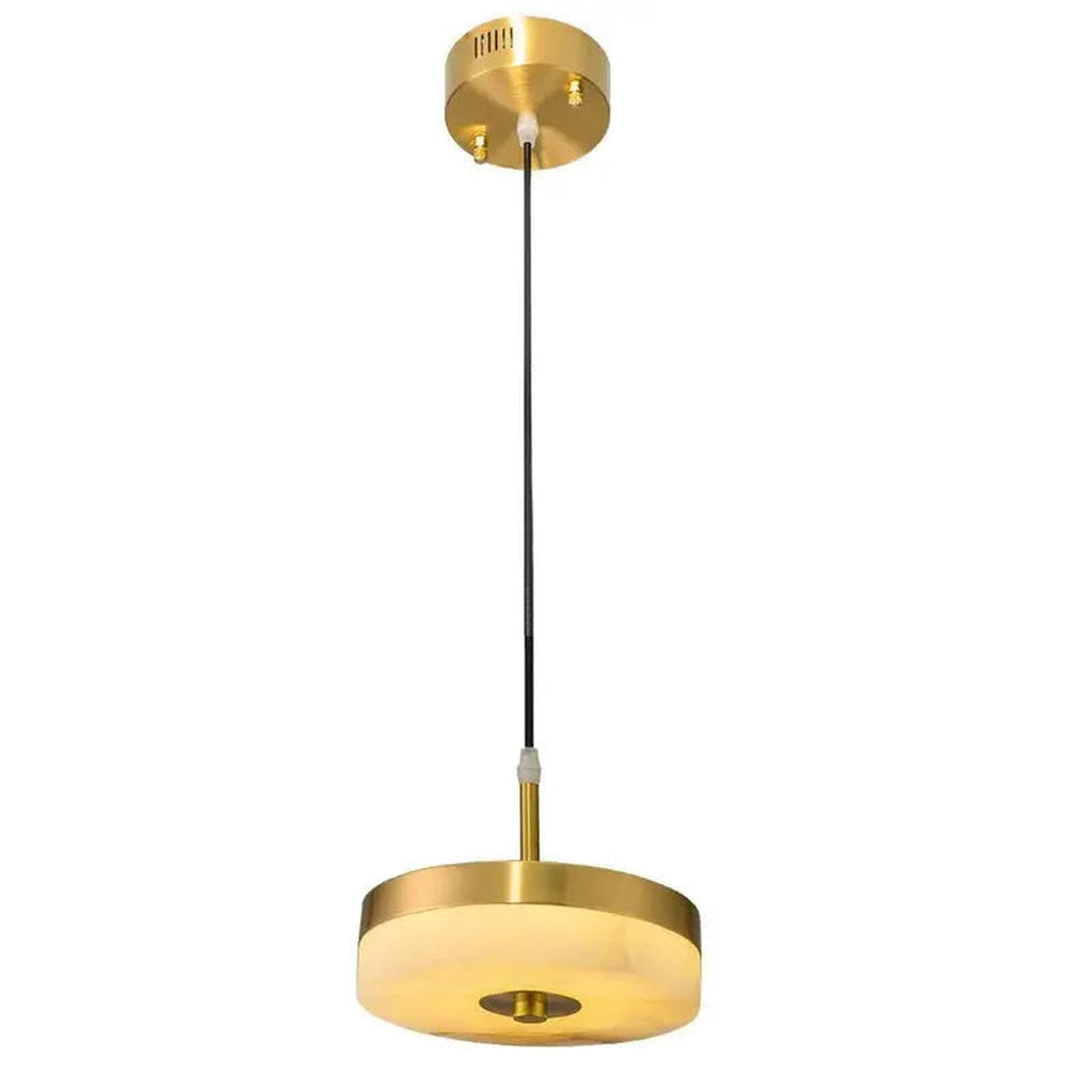 Modern Alabaster Round Pendant Light