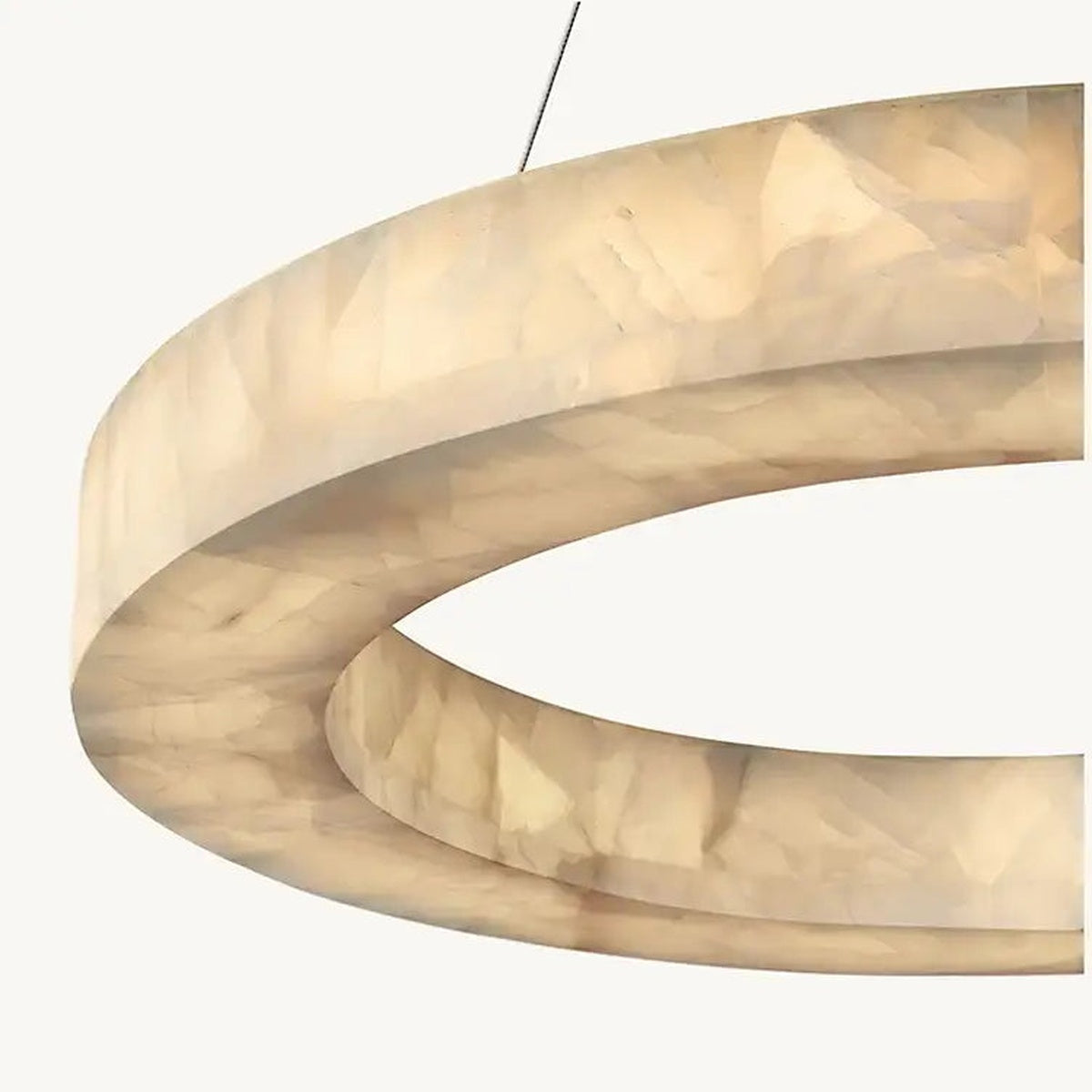 Modern 3-Tier Round AlabasterChandelier