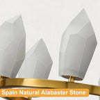 Modern Alabaster 23" 6-Light Modern Gold Chandelier