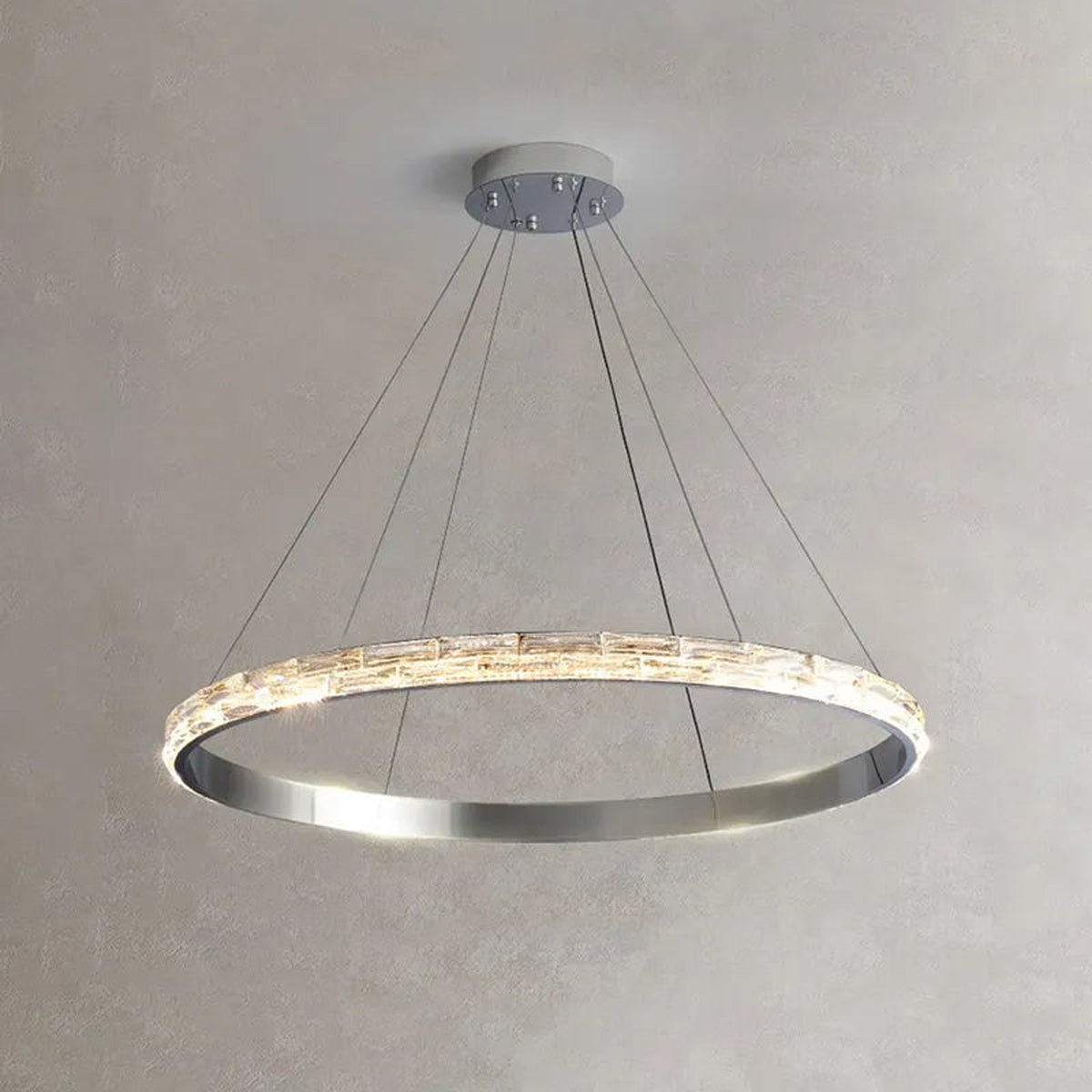 Modern Led Crystal Round Chandelier