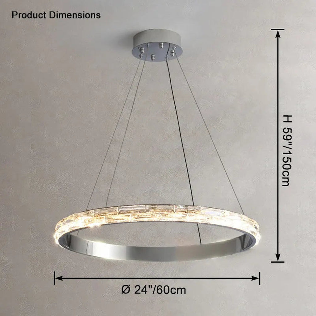 Modern Led Crystal Round Chandelier