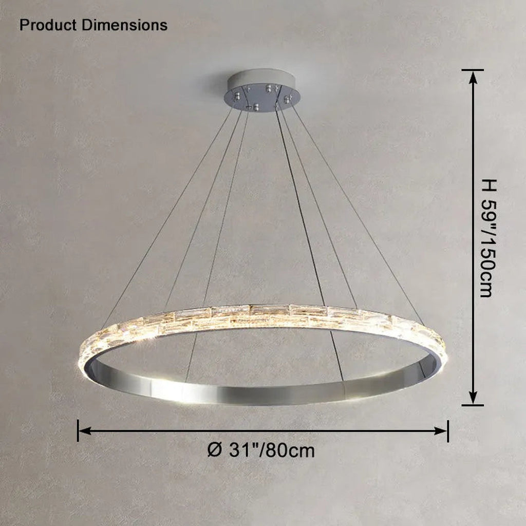 Modern Led Crystal Round Chandelier