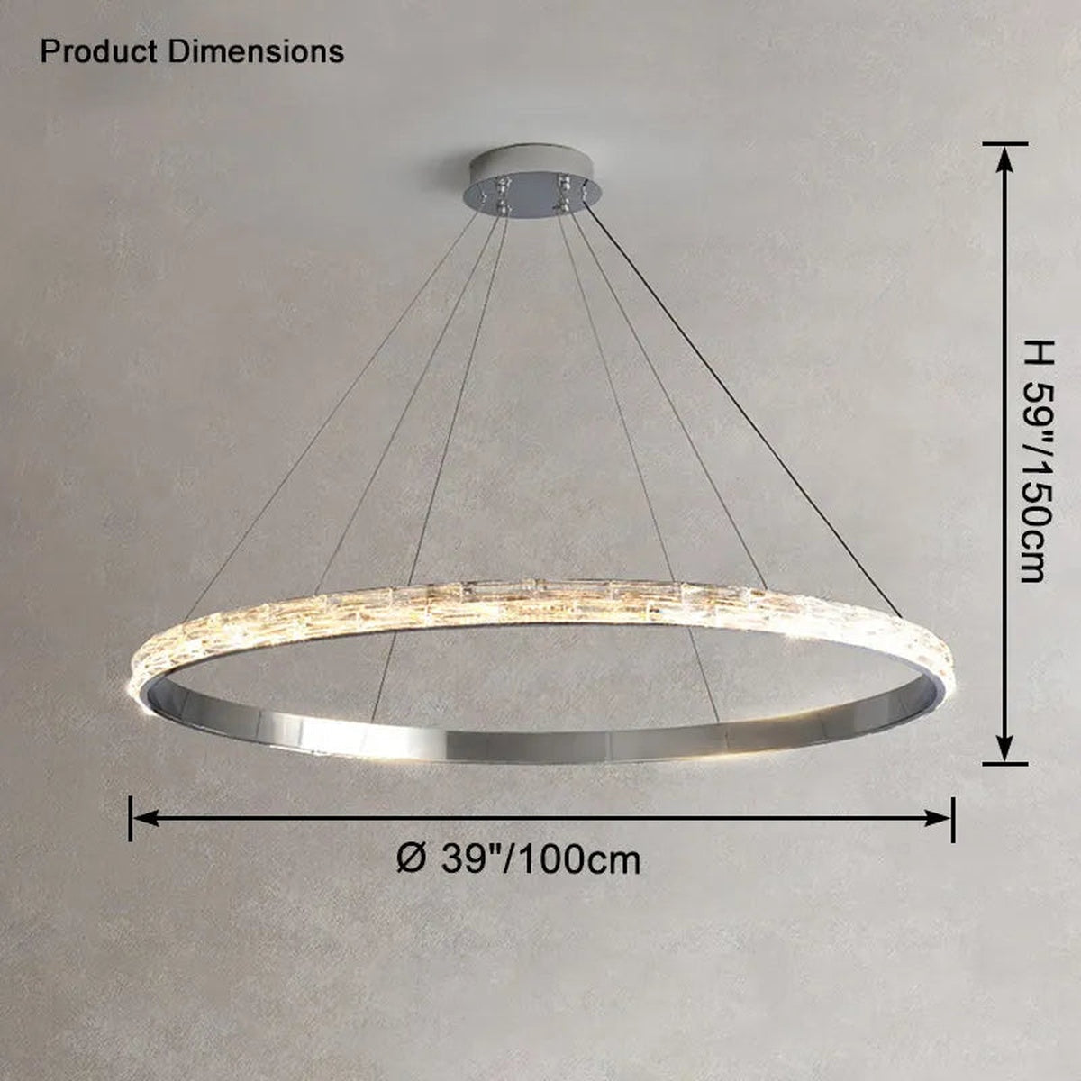 Modern Led Crystal Round Chandelier