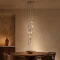 Minimalism 12 Round Chandelier in a warm dining interior