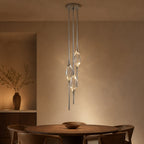 Minimalism 12 Round Chandelier in a warm dining interior