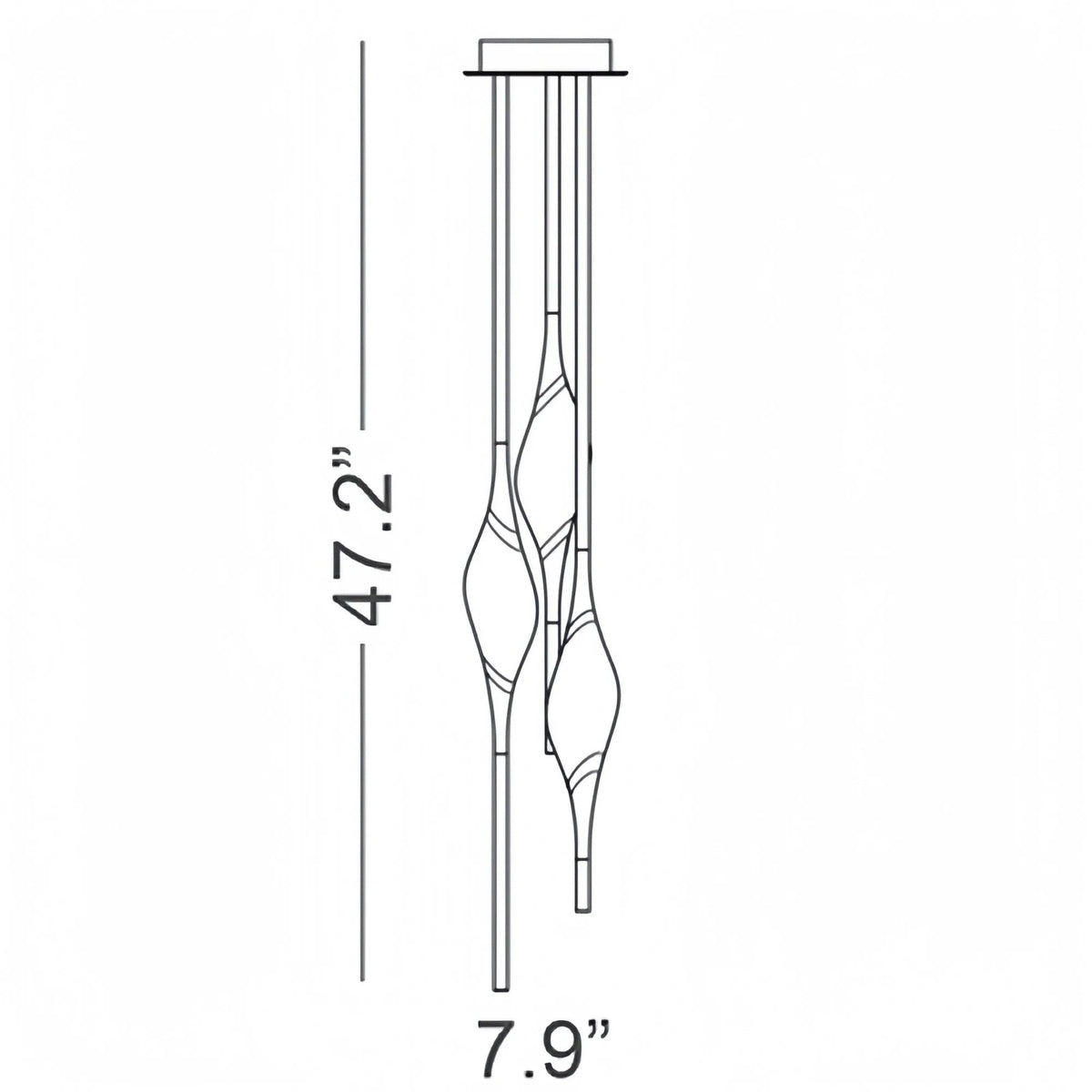 Minimalism 12 Round Chandelier 3-Light