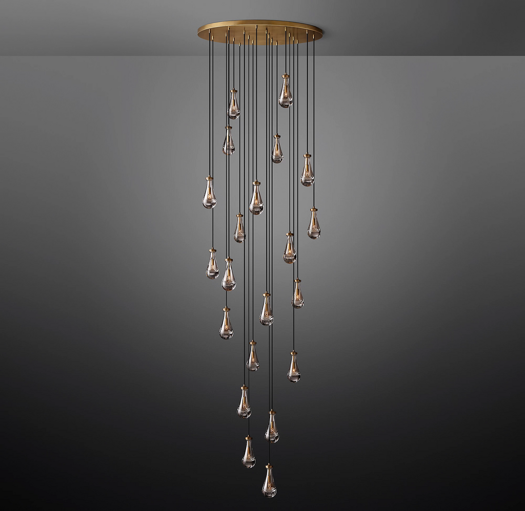 Rain Round Modern Chandelier Light 18"/36"/47"/60"