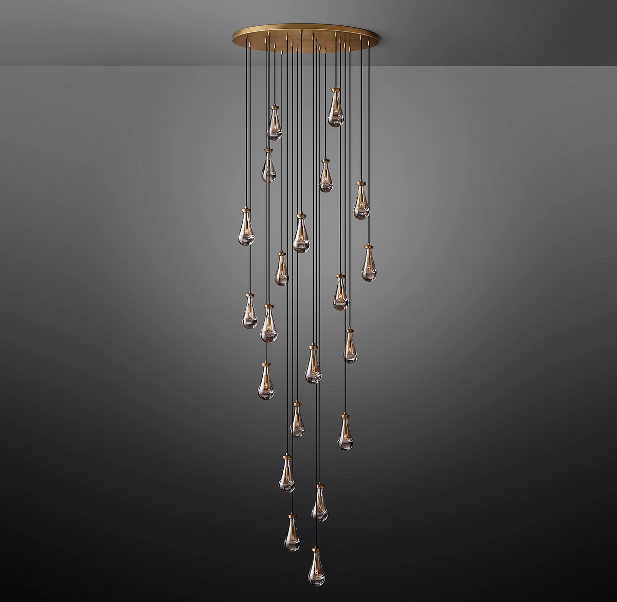 Rain Round Modern Chandelier Light 18"/36"/47"/60"