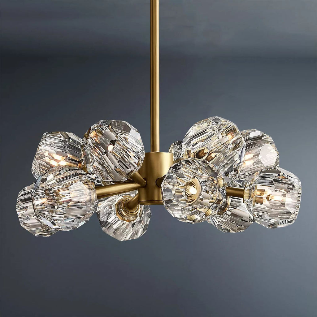 Boule De Cristal Clear/Smoke Round Chandelier 24"