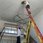 Arcachon LED Two-Tier Crystal Chandelier 60"