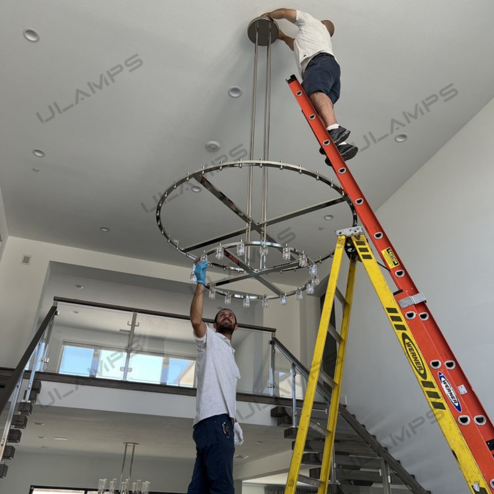 Arcachon LED Two-Tier Crystal Chandelier 60"