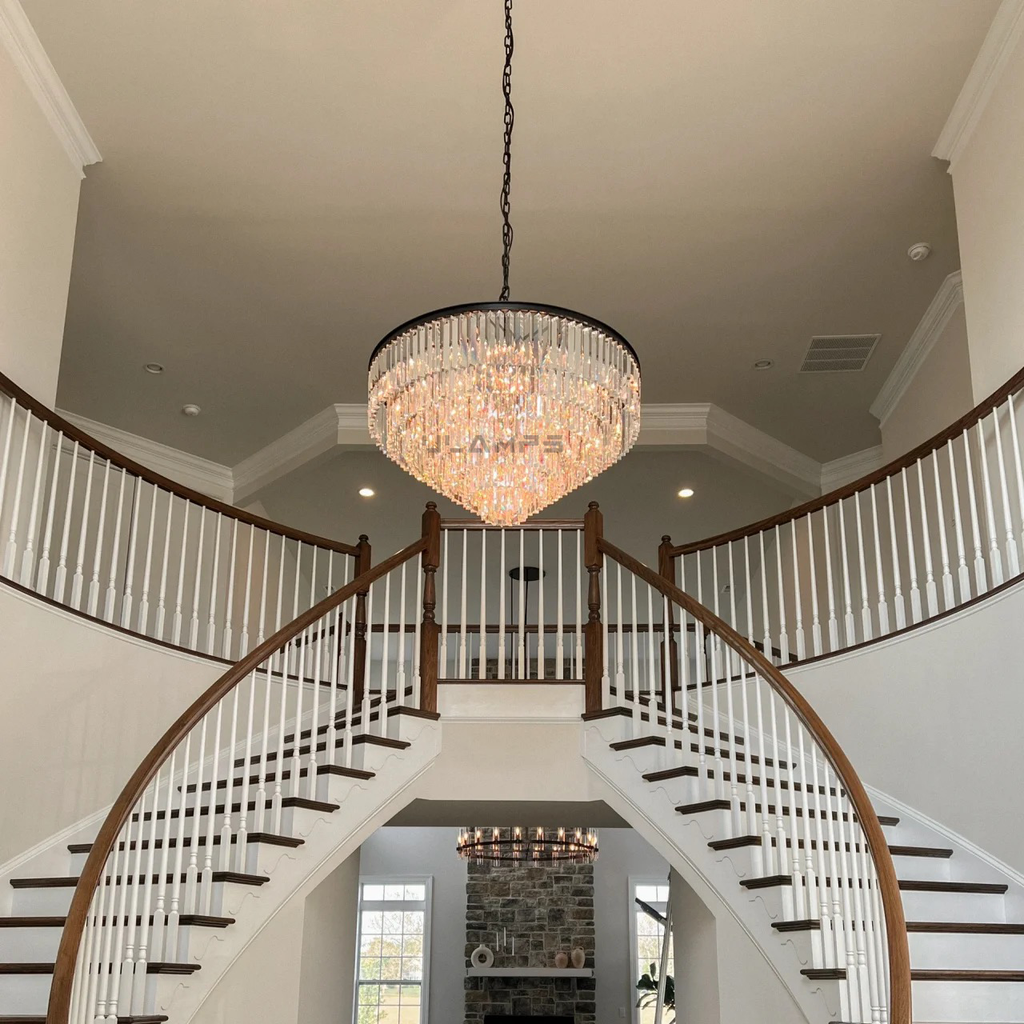 1920s Odeon Crystal Multi-Tier Round Chandelier 20"/32"/44"