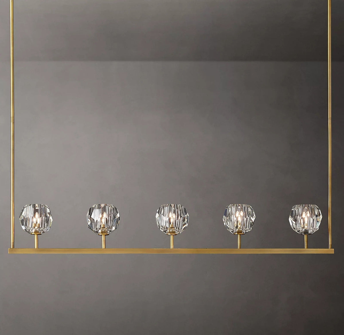 Boule De Cristal Clear Crystal Linear Chandelier 48"