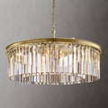 1920s Odeon Crystal Round Chandelier 32"/43"