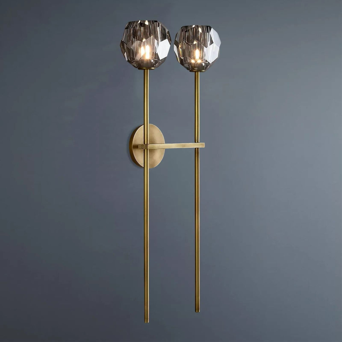 Boule De Cristal Clear/Smoke Double Wall Sconce H9"/28"