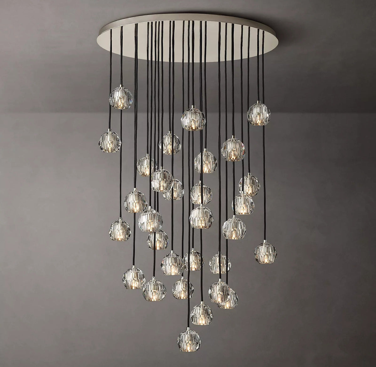 Boule De Cristal Clear  Crystal Cluster Chandelier 40"