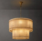 San Marco Alabaster Round Two-Tier Chandelier 22"/37"/48"/60"
