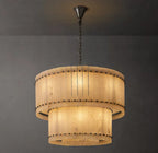 San Marco Alabaster Round Two-Tier Chandelier 22"/37"/48"/60"