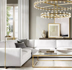 Arcachon LED Two-Tier Crystal Chandelier 60"